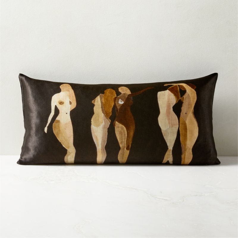 View Five Muses Throw Pillow With Down-Alternative Insert 23"x11" details