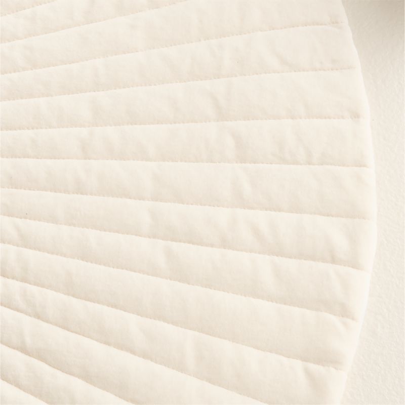 Flake Ivory Velvet Christmas Tree Skirt 48" - image 3 of 4