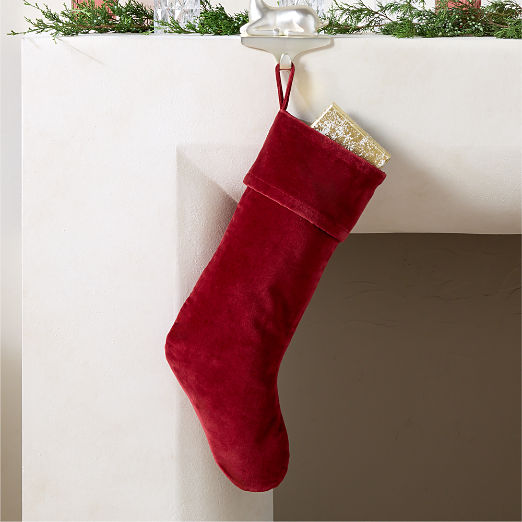 Flake Red Velvet Christmas Stocking