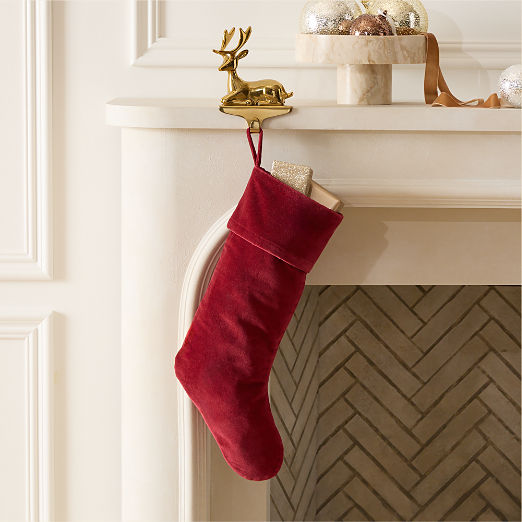 Flake Red Velvet Christmas Stocking