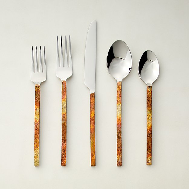 Cb2 Free Shipping >> 20 Piece Flare Burnt Copper Handle Flatware Set Reviews Cb2 Cb2 Free Shipping >> 20 Piece Flare Burnt Copper Handle Flatware Set Reviews Cb2