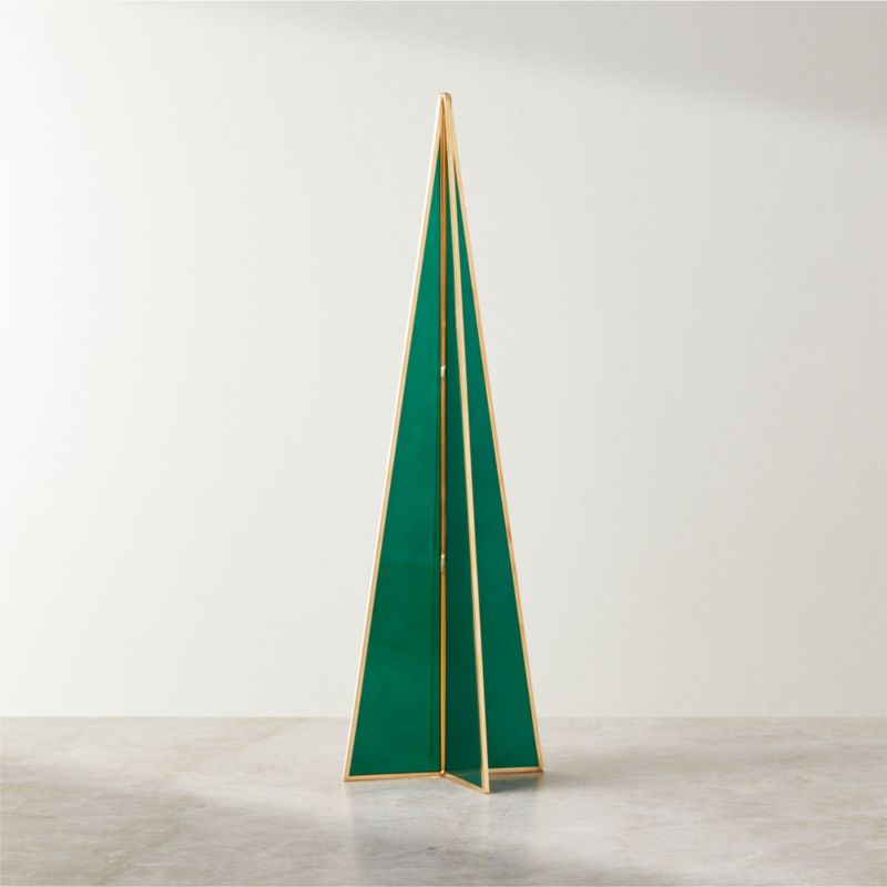 View Flash Green Glass Christmas Tree Medium details