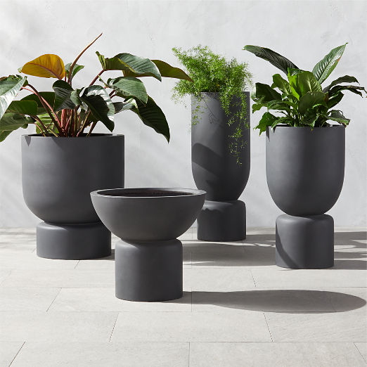 Flatform Charcoal Cement Indoor/Outdoor Planters