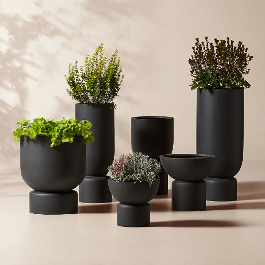 Flatform Dark Grey Cement Indoor/Outdoor Planters