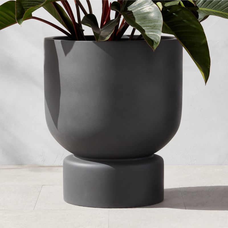 Flatform Charcoal Cement Indoor/Outdoor Planter Extra-Tall