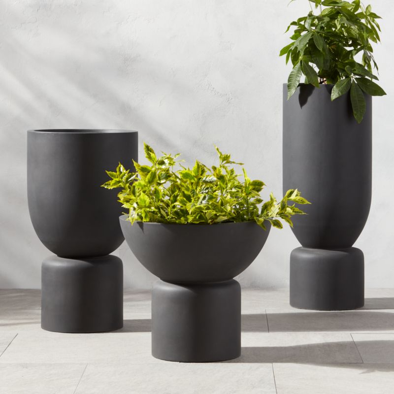 Flatform Modern Grey Cement Outdoor Planter Extra-Tall + Reviews