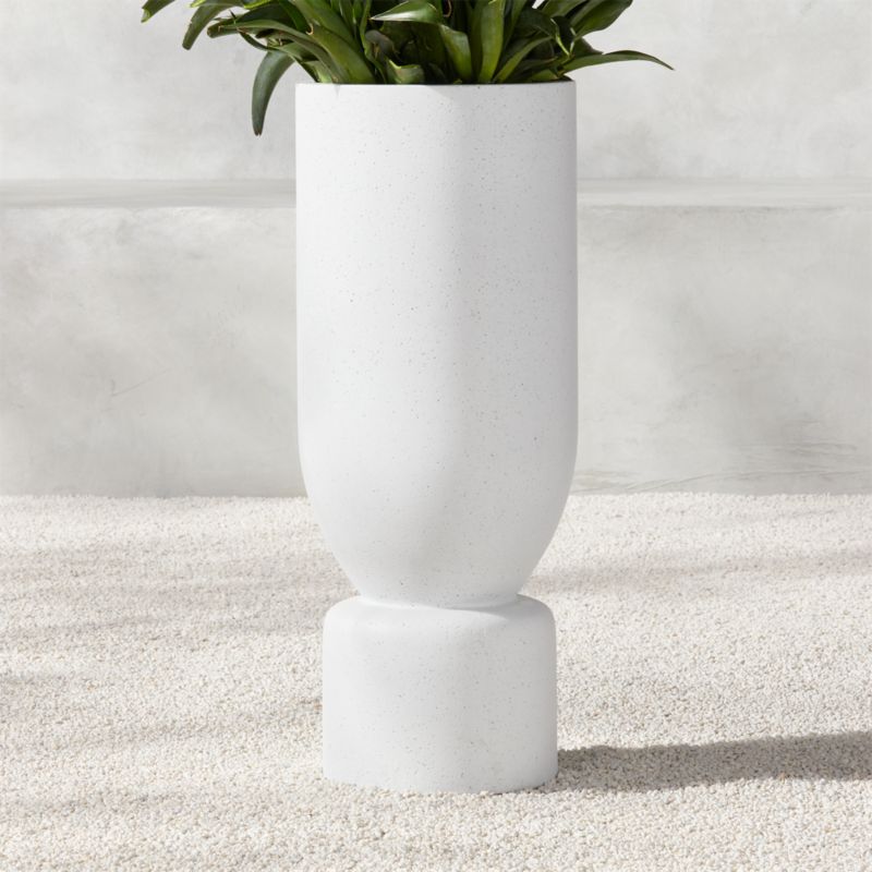 Flatform White Cement Indoor/Outdoor Planter Extra-Tall - image 3 of 9