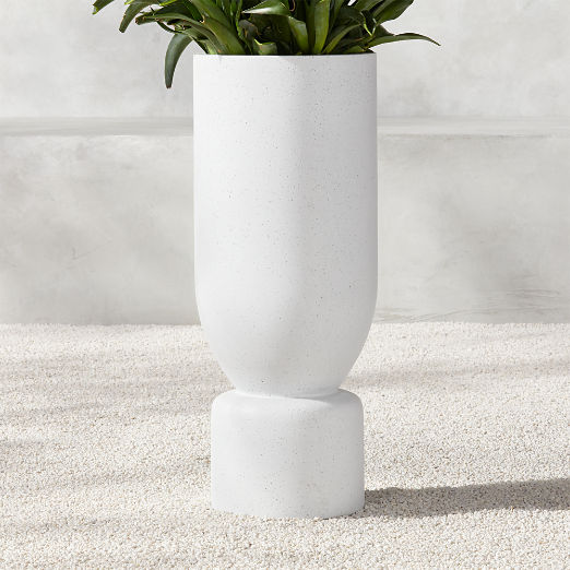 Flatform White Cement Indoor/Outdoor Planter Extra-Tall