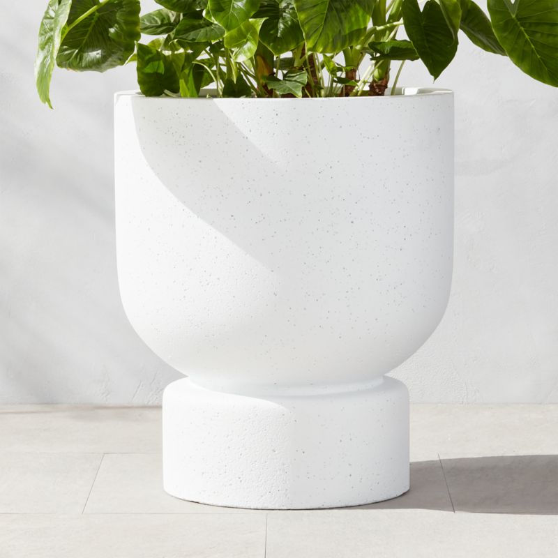 Flatform White Cement Indoor/Outdoor Planter Medium - image 3 of 9