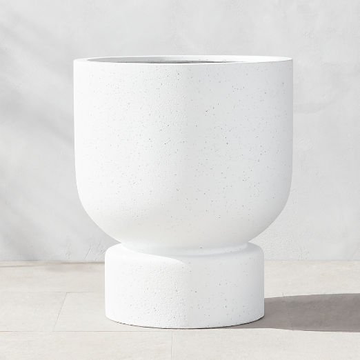 Flatform White Cement Indoor/Outdoor Planter Medium