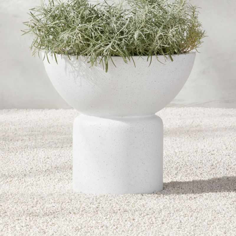 Flatform White Cement Indoor/Outdoor Planter Wide - image 3 of 9