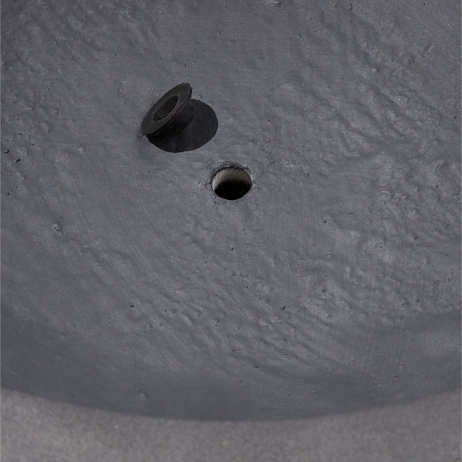 Flatform Round Dark Grey Cement Indoor/Outdoor Large Planter 35"