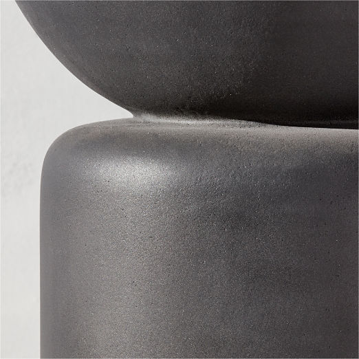 Flatform Round Dark Grey Cement Indoor/Outdoor Large Planter 30.25"