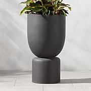 Flatform Charcoal Cement Indoor/Outdoor Planter Wide