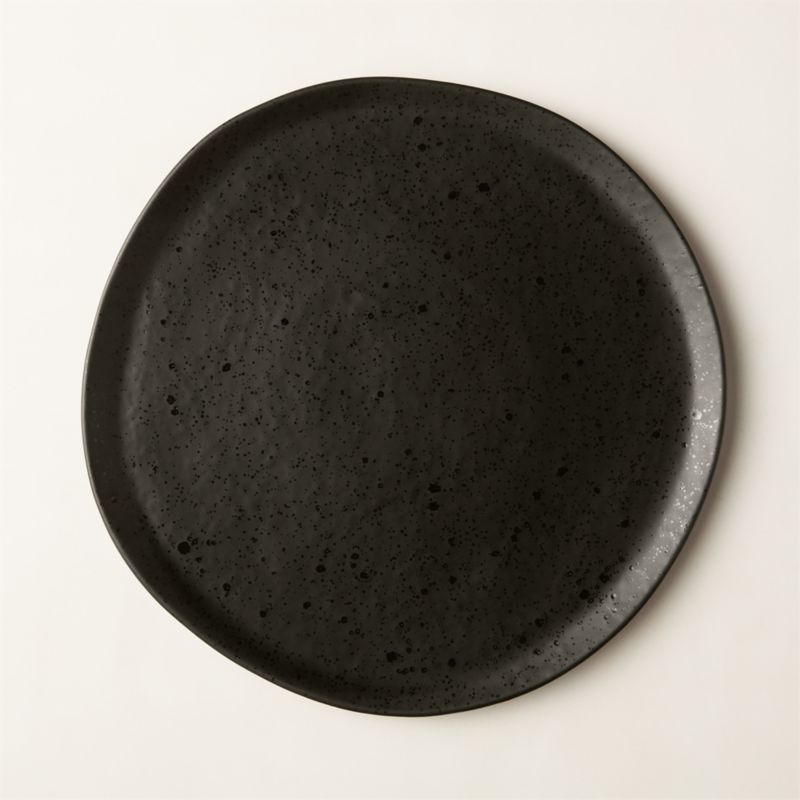 View Fleck Black Dinner Plate with Reactive Glaze details