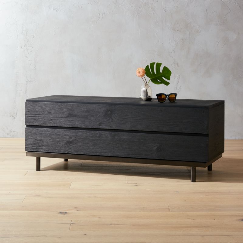 Modern Tv Stands Media Consoles Cb2 Flip Black Storage Credenza