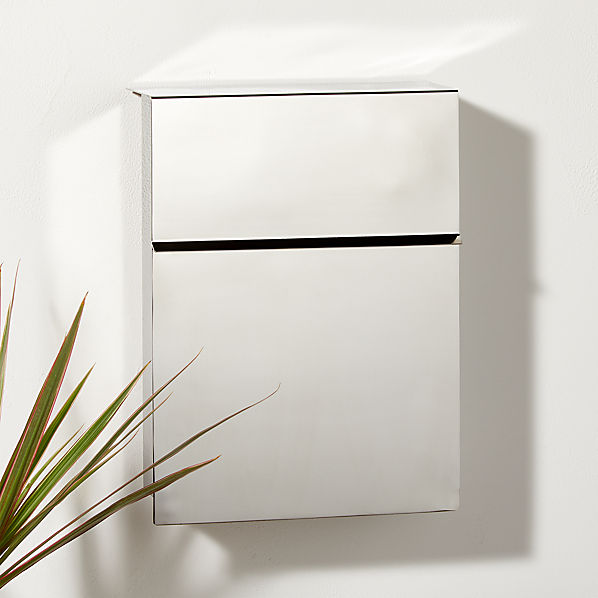 Flip Polished Stainless Steel Mailbox Reviews Cb2 - Stainless Steel Through Wall Mailbox Flip Polished Stainless Steel Mailbox Reviews Cb2 - Stainless Steel Through Wall Mailbox