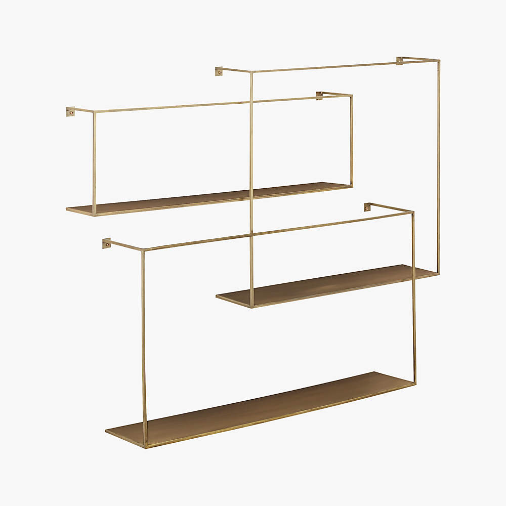 Cb2 floating store bookshelf