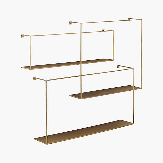 Brass Floating Shelves Set of 3 – Cre8 NYC