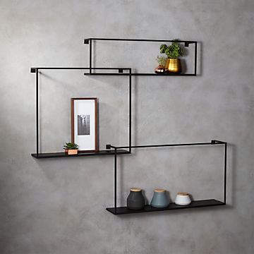 Featured image of post Modern Metal Wall Shelves / Mkono set of 3 wall floating shelves rustic modern wood wall storage shelves with metal wire display shelf for bedroom living room bathroom kitchen office, brown.