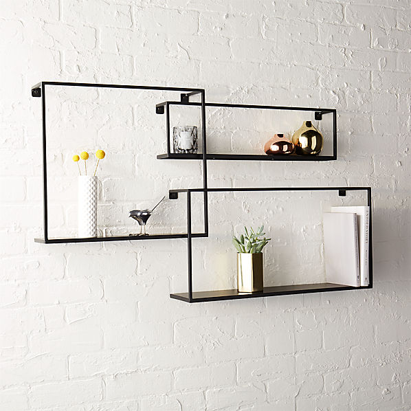 Matte Black Floating Shelves Set Of 3