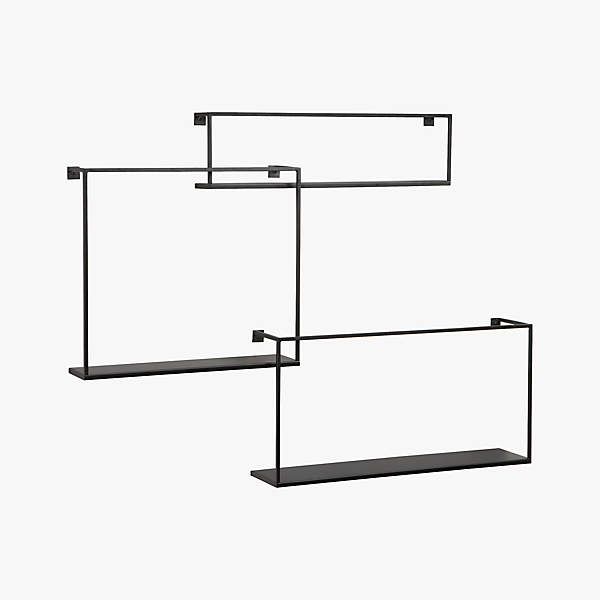 3-Piece Large Matte Black Floating Shelves + Reviews