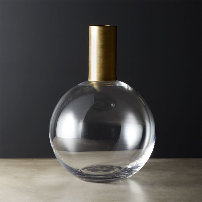 Florence Modern Round Glass Vase + Reviews | CB2 Canada