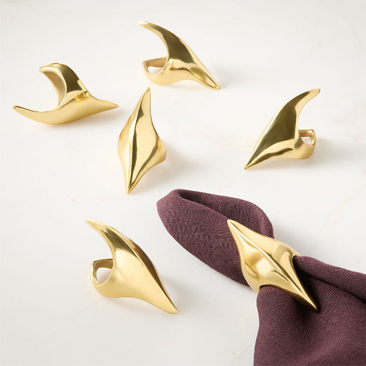 Florence Gold Napkin Rings Set of 6