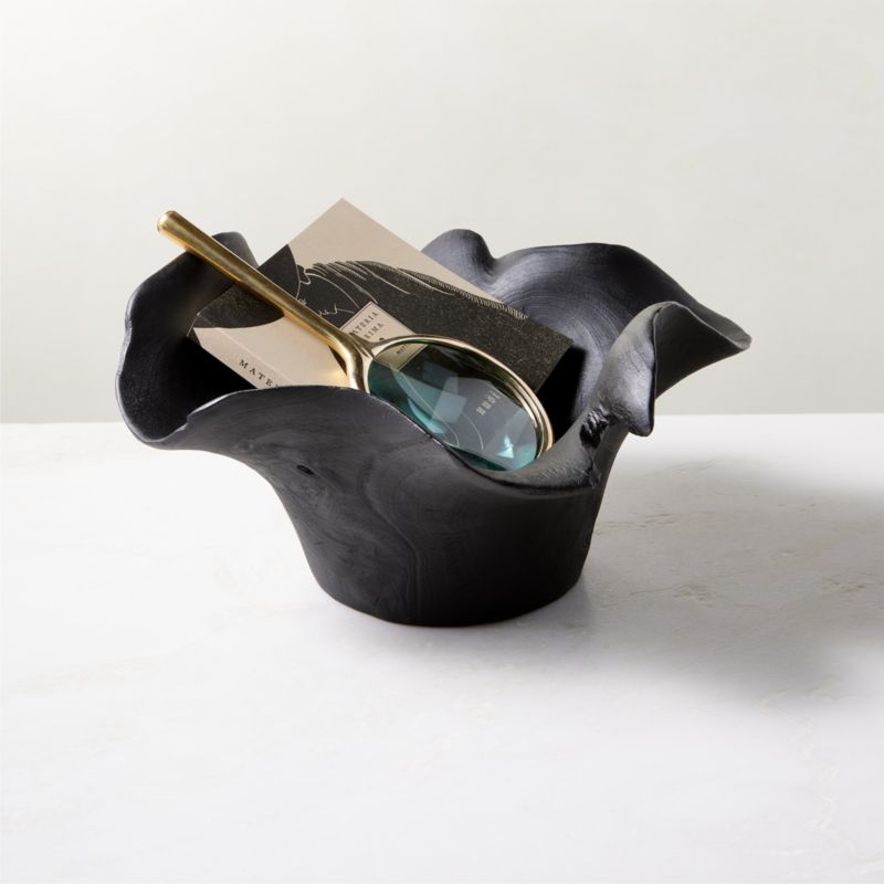 View Flounce Black Teak Decorative Bowl details