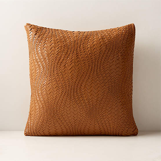 48"x12" Artigo Brown Leather Modern Throw Pillow With DownAlternative