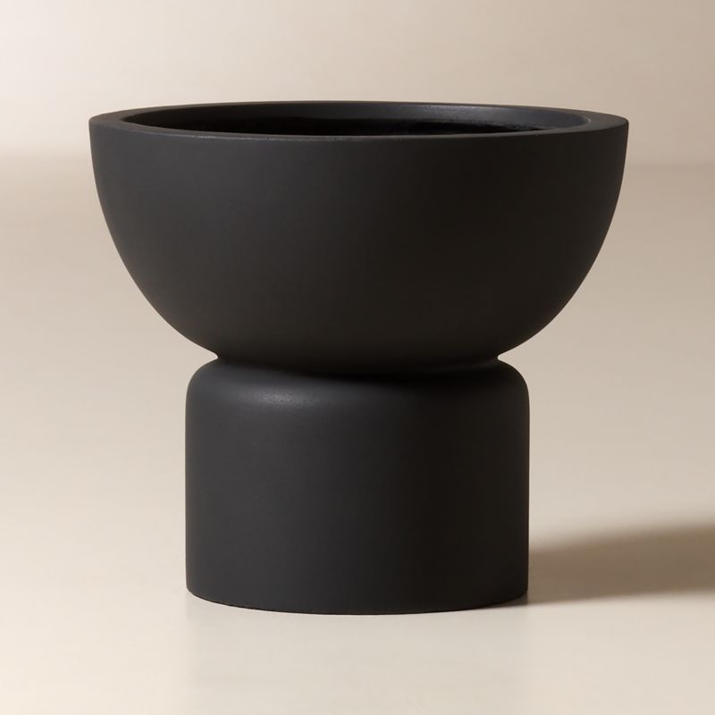 Flatform Dark Grey Cement Indoor/Outdoor Medium Planter 14.25" - image 2 of 4