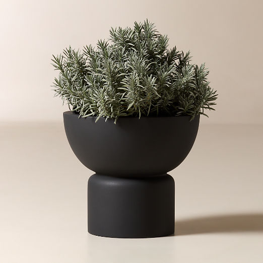 Flatform Dark Grey Cement Indoor/Outdoor Medium Planter 14.25"H