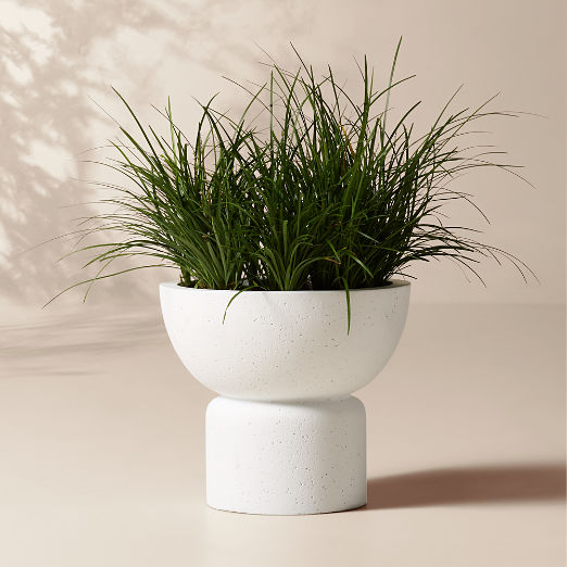 Flatform White Cement Indoor/Outdoor Medium Planter 14.25"H