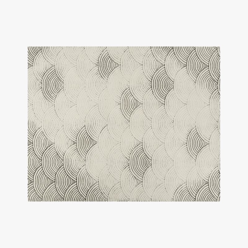 Flutter Black and White Rug 8'x10' + Reviews CB2