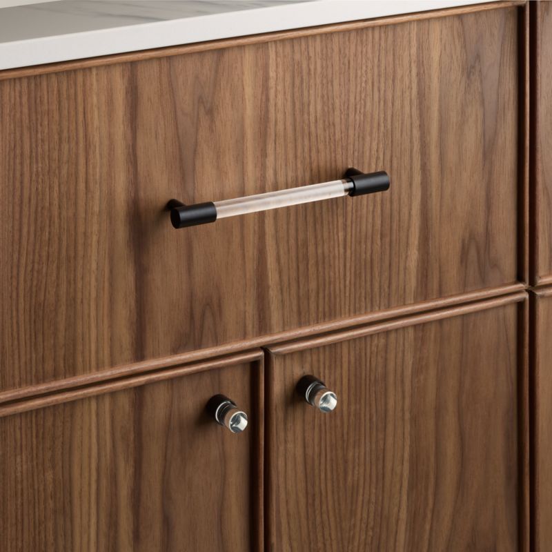 Flynn Crystal and Black Cabinet Handle 6" - image 3 of 4