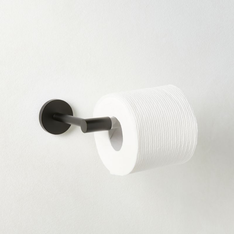 Flynn Crystal and Black Wall Mount Toilet Paper Holder - image 2 of 5