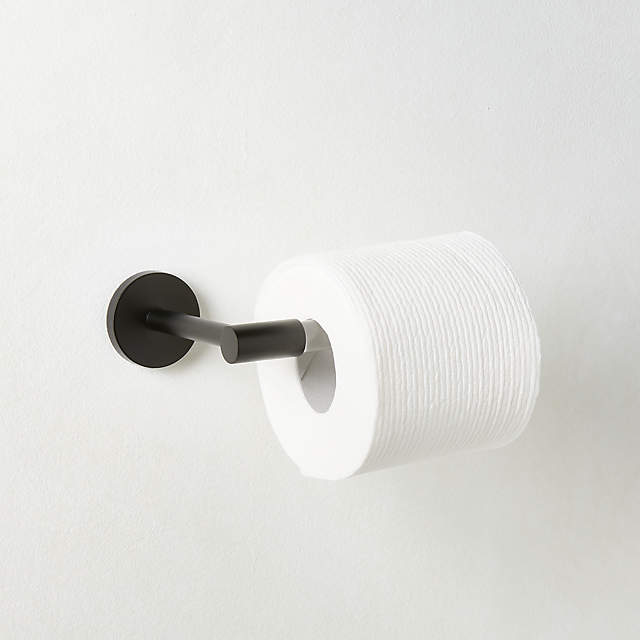 Flynn Modern Black Toilet Paper Holder + Reviews