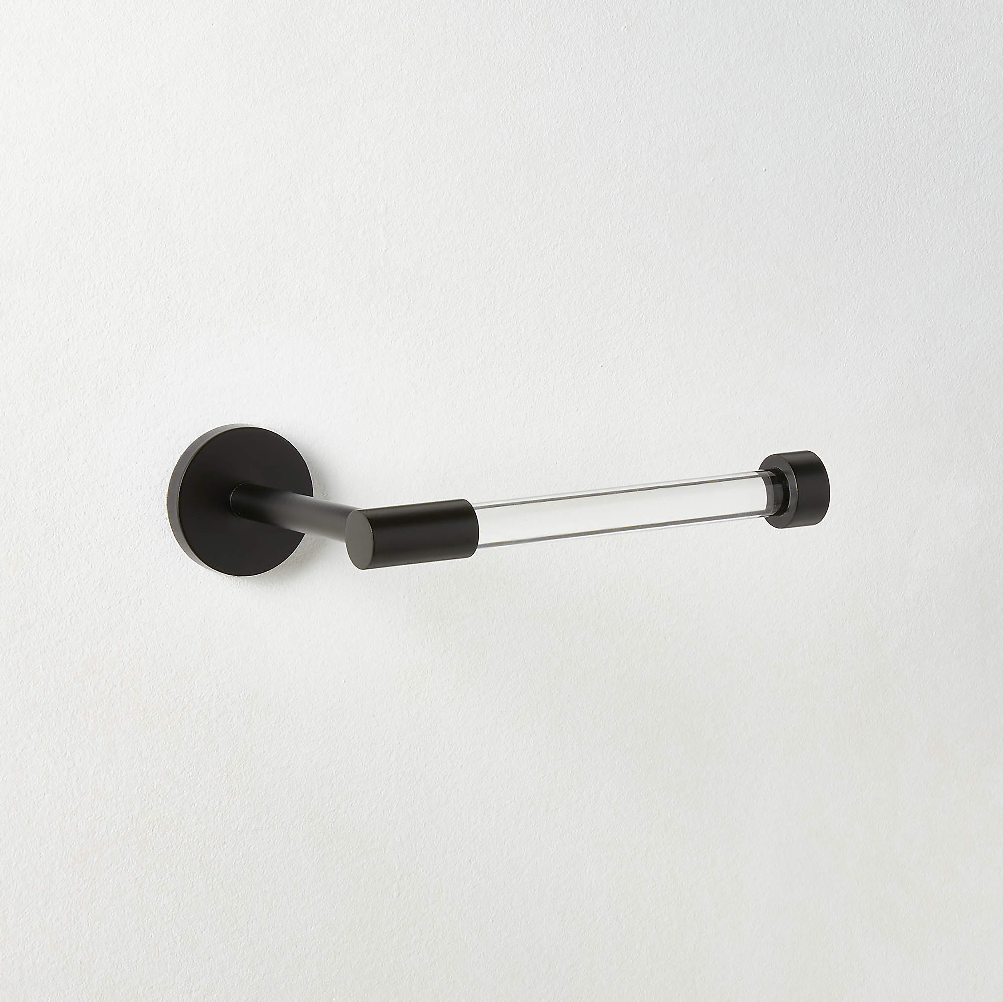 Flynn Modern Black Toilet Paper Holder + Reviews CB2