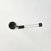 Flynn Crystal and Black Wall Mounted Toilet Paper Holder