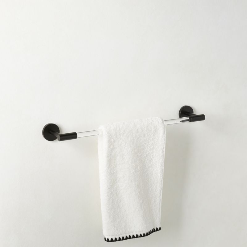 Flynn Crystal and Black Towel Bar 18" - image 3 of 5