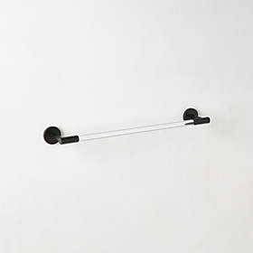 Slotted Screw Matte Black Towel Bars, CB2