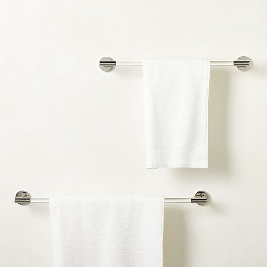 Flynn Crystal and Polished Nickel Towel Bars