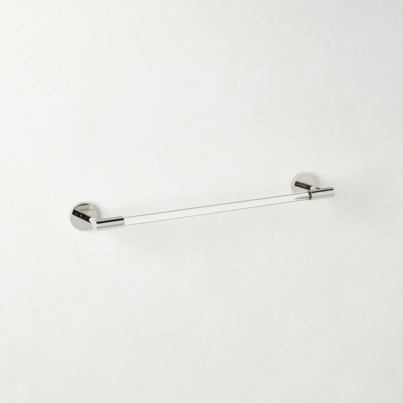 Flynn Crystal and Polished Nickel Towel Bar 18" - image 0 of 5