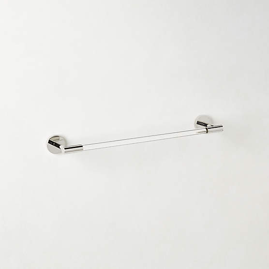 Flynn Crystal and Polished Nickel Towel Bar 18"