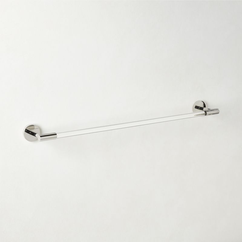 Flynn Crystal and Polished Nickel Towel Bar 24" - image 0 of 4