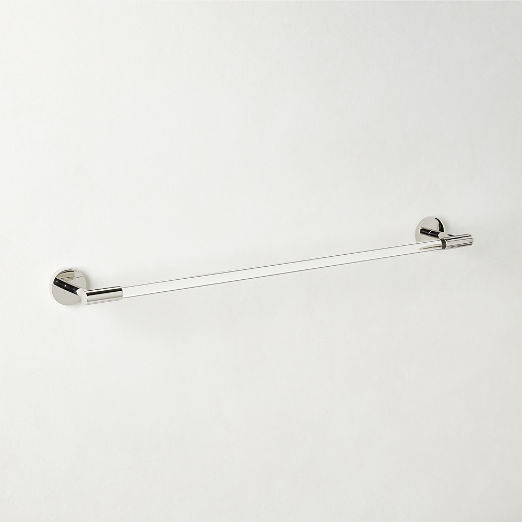 Flynn Crystal and Polished Nickel Towel Bar 24"