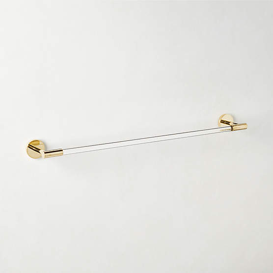 Flynn Modern Crystal Unlacquered Brass Hook + Reviews | CB2