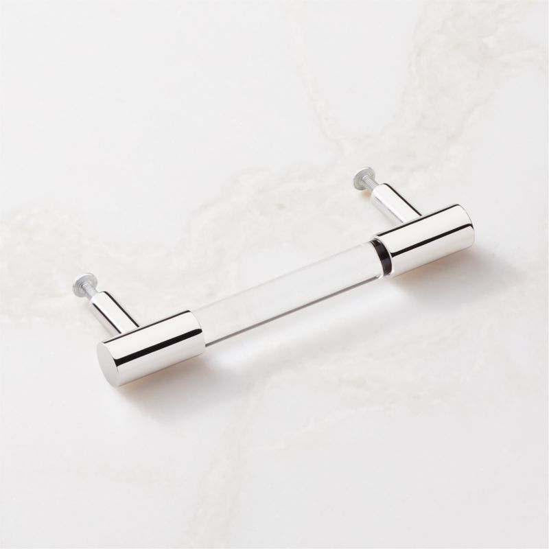 Flynn Polished Nickel and Crystal Handle 4" - image 4 of 7