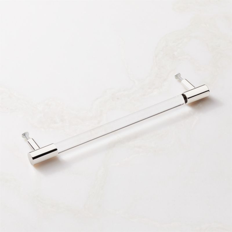 Flynn Polished Nickel and Crystal Handle 8" - image 4 of 7