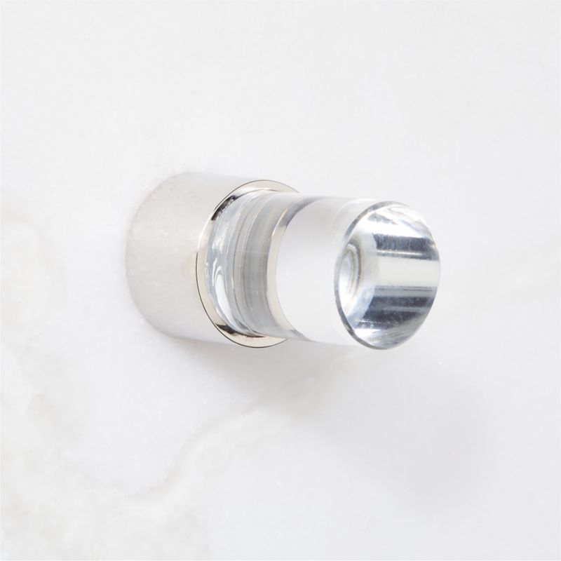 Flynn Polished Nickel and Crystal Knob - image 0 of 7